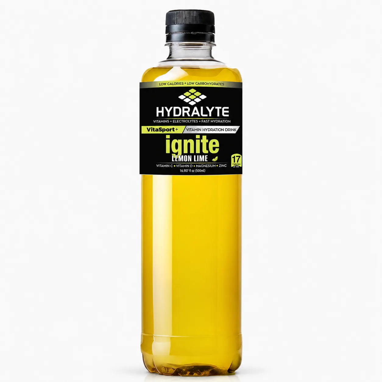 VitaSport+ Ignite — Lemon Lime 500 ml ready-to-drink bottle